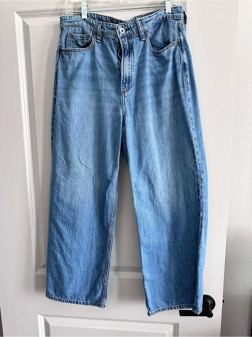rag & bone Light Blue Relaxed Women’s Lori mid rise crop